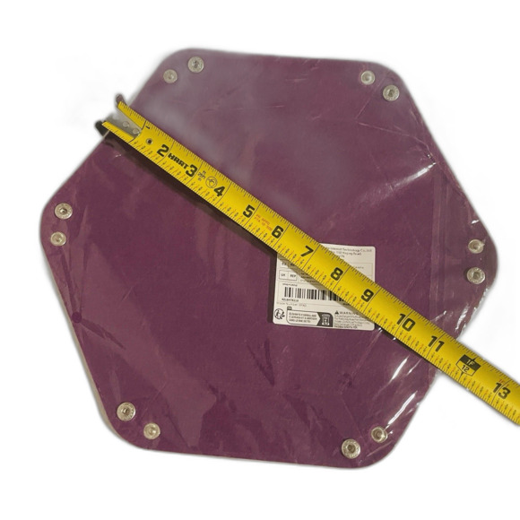 Gaming Hexagon Dice Tray Purple Faux Suede Rolling Arena RPG D&D - Picture 6 of 6